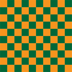 37 Dark Green And Mustard Seamless Check Pattern