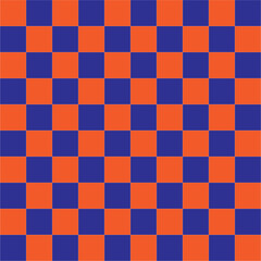 38 Orange And Blue Seamless Check Pattern