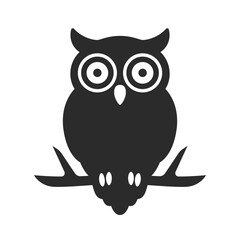 Fototapeta premium Owl icon. Owl silhouette design vector illustration.