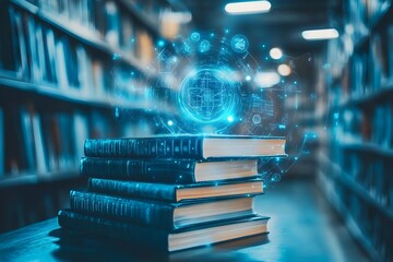 Education Internet Online Digital Technology Concept with E learning Courses and Online Lessons