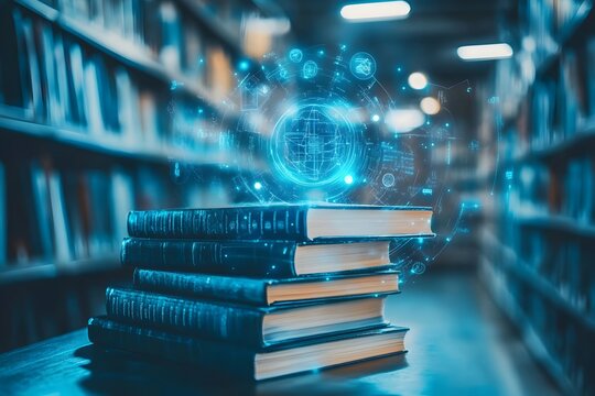 Education Internet Online Digital Technology Concept with E learning Courses and Online Lessons