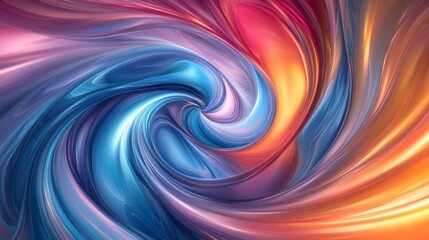 Fototapeta premium Dynamic abstract design featuring a mesmerizing swirl of vibrant colors blending harmoniously, capturing movement and creativity in a stunning visual art representation.