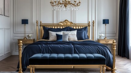 luxury hotel room with bed