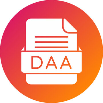 DAA File Format Vector Icon Design