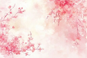 Delicate pink blossoms on a soft, dreamy background create a serene, spring-like atmosphere.