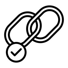 Hyperlink Vector Line Icon Design