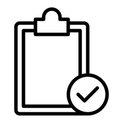Clipboard Vector Line Icon Design