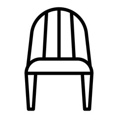 Chair Vector Line Icon Design