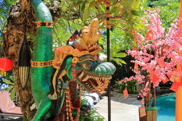Decoration for the Chinese New Year celebration in Bali, Indonesia