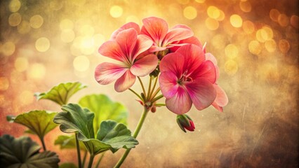 Obraz premium Explore exquisite vintage geranium flower photography from Egypt, capturing the mesmerizing beauty of nature. Perfect for enthusiasts who cherish