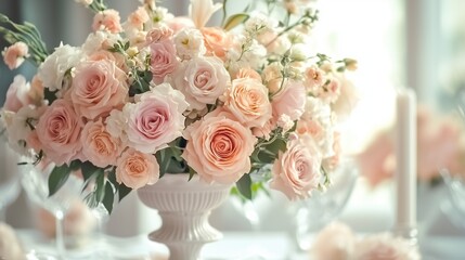 Obraz premium Use soft pastel-colored flowers for a calming and romantic atmosphere