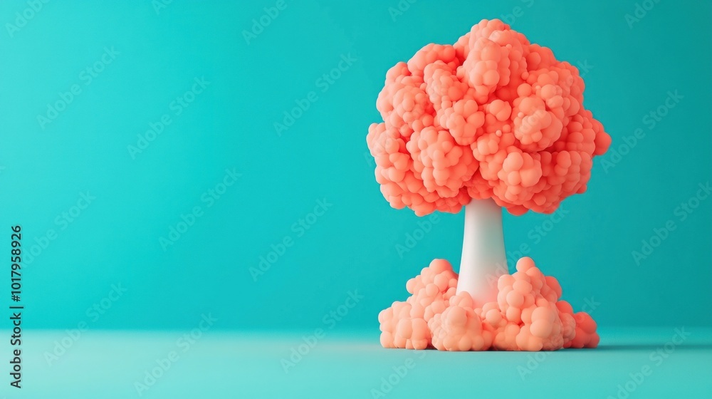 Aufkleber Exploring the Artistic Concept of a Stylized Cloud Tree Structure in Modern Design