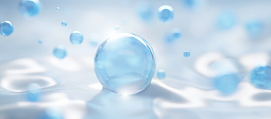 3D Collagen Skin Serum and Vitamin illustration isolated on soft color background. concept skin care cosmetics solution. 3d rendering.	