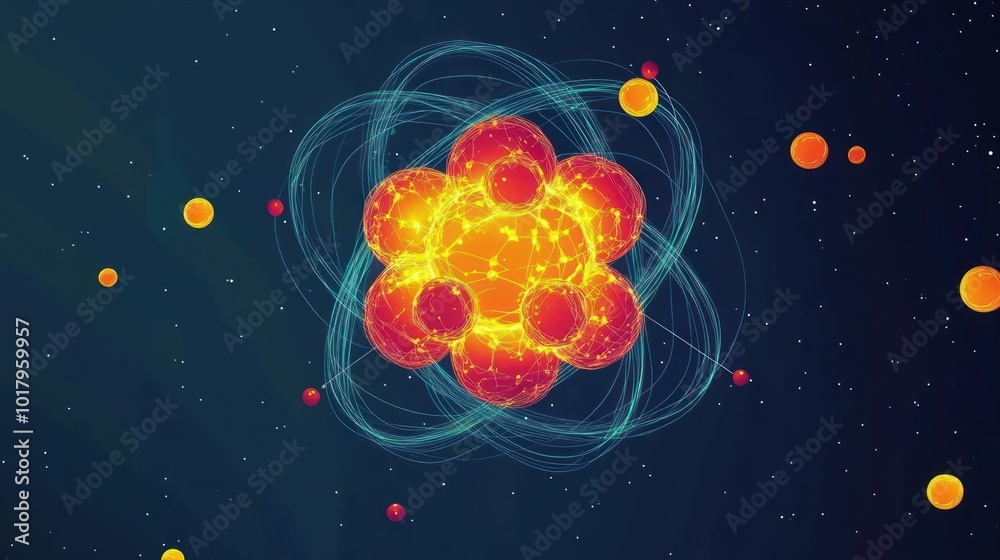 Leinwandbilder exploring the intricacies of atomic structure a visual journey through atoms and molecules