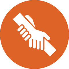 Fototapeta premium Help glyph circle icon