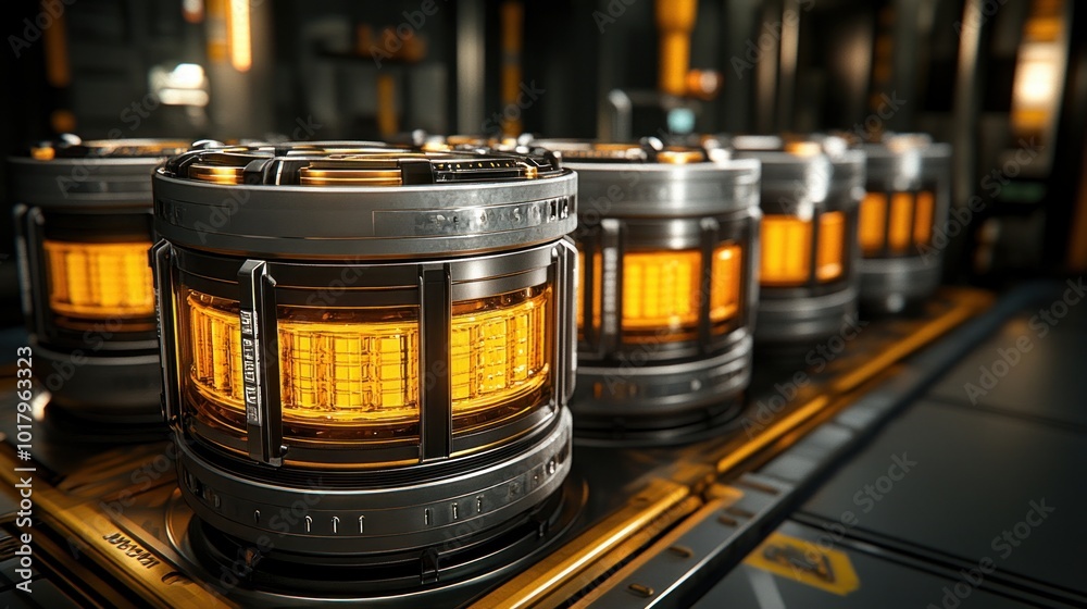 Poster Advanced Energy Storage Devices in a High-Tech Environment with Illuminated Components