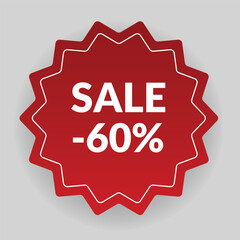 Corner or ribbons icon. Product red banner, price shopping tag. Promotion sale badge, special offer sticker. Discount and price offer concept. Vector sticker template