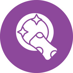 Washing plate glyph circle icon