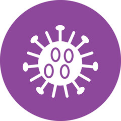 Virus glyph circle icon