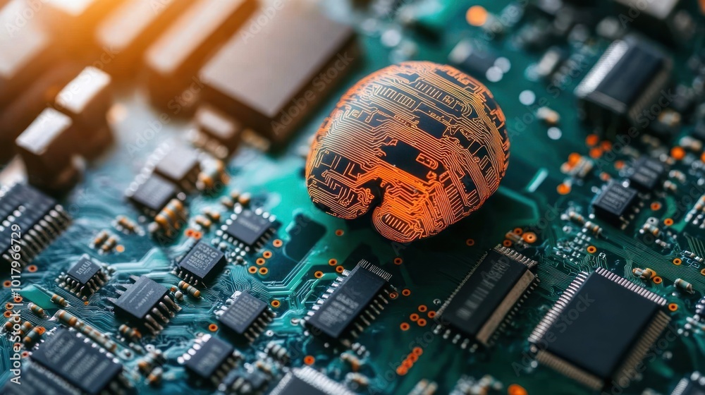 Poster Exploring the Future of AI and Technology Through Circuitry and Innovation