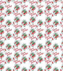 Christmas doodle cartoon illustration pattern design.