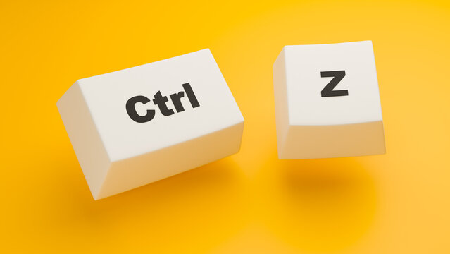 Hot keys ctrl z. Cancel previous action concept. Keyboard buttons ctrl z. Go back. Cancel erroneous action. Hot keys for working with computer. Shortcut logotupe. Press ctrl z to cancel. 3d image