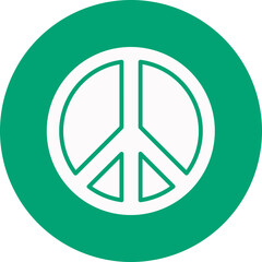 Peace glyph circle icon