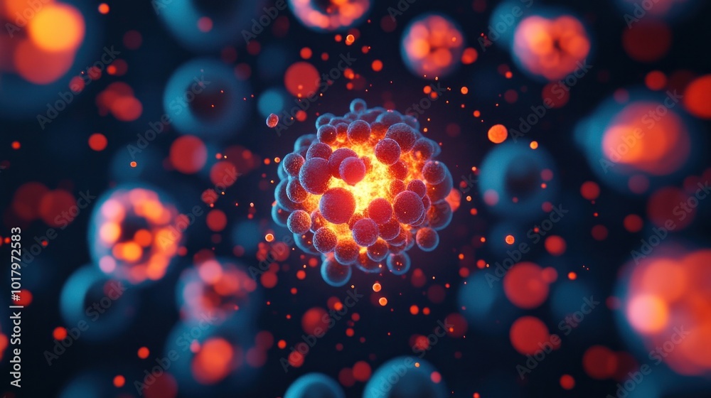 Aufkleber Exploring the Fascinating World of Atomic Structure and Particle Physics Visualizations
