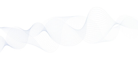 White wave curve lines banner background design. Abstract soft wave lines dynamic flowing gray light isolated background. Vector Illustration of the gray pattern of lines. Black stripes on white .	
