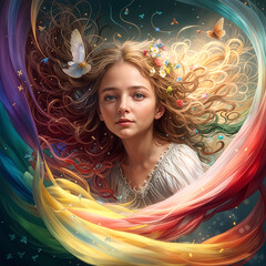 girl with a wand