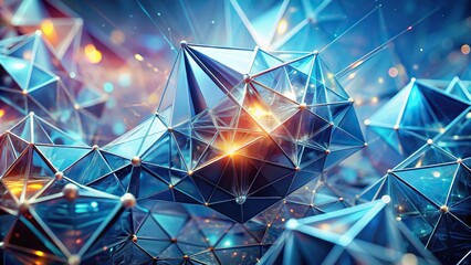 Abstract geometric background with crystalline structure