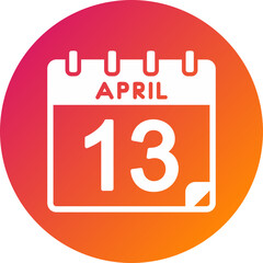 13 April Vector Icon Design