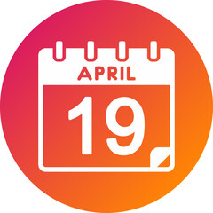 19 April Vector Icon Design