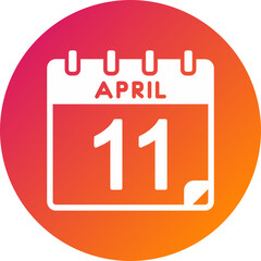11 April Vector Icon Design