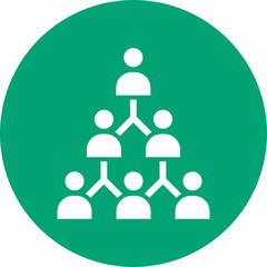 Company Structure glyph circle icon