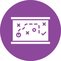 Strategy Map glyph circle icon