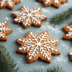 New Year's gingerbread cookies that convey a festive mood