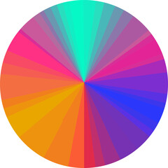 Obraz premium Abstract clipart wheel rainbow spectrum colors vector. Round circle color palette.