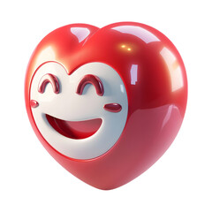 Fototapeta premium 3d heart smiley emoji