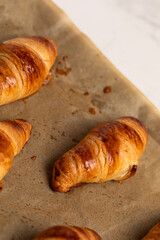 freshly baked delicious croissants, pastries