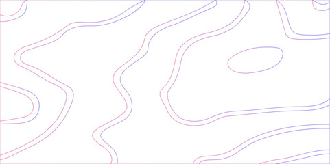 Abstract colorful topographic line contour map background, geographic grid map, stock vector. Topographic background with 3d waves. Geometric line map. Wavy pattern design. Paper texture imitation of 