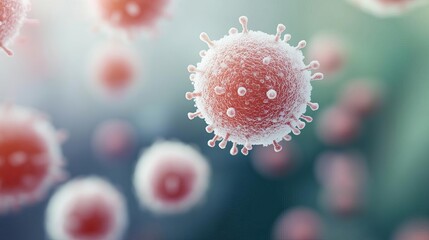 Dangerous bacteria in household dust, allergenic particles, 3D illustration