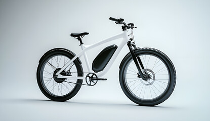 Fototapeta premium a white and black bicycle