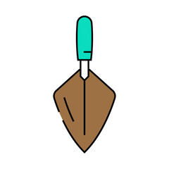 bricklayer trowel civil engineer line icon vector. bricklayer trowel civil engineer sign. isolated symbol illustration