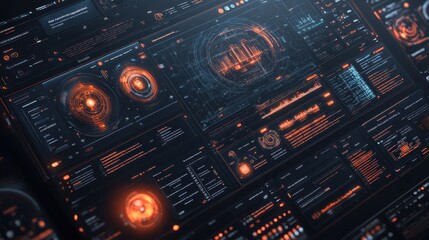 Obraz premium Futuristic Digital Interface