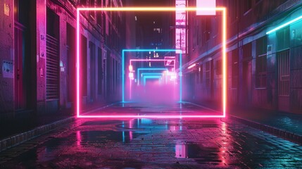 Obraz premium Neon Alleyway