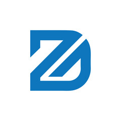 initial zd letter logo design vector template, zd logo vector, zd icon, dz letter logo design, dz logo for monogram.