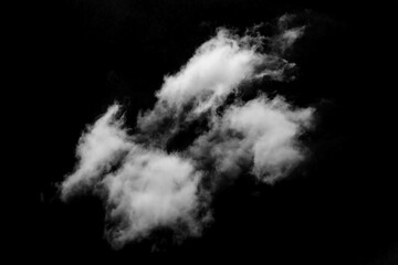 Isolated Cloud on Black Background