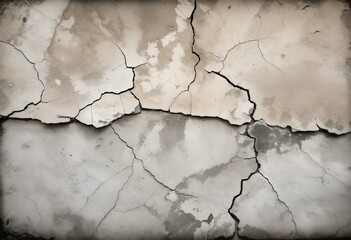 Obraz premium concrete wall background with deep cracks