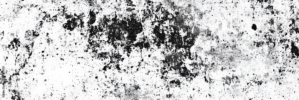 Poster a visually striking textured banner features a blend of black and white splotches, conveying age and
